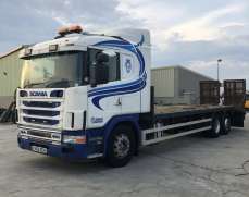 2002 Scania 124L 420 6x2 Beavertail Flatbed Truck